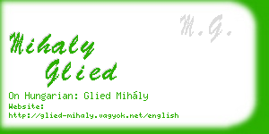 mihaly glied business card