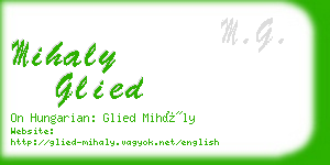 mihaly glied business card